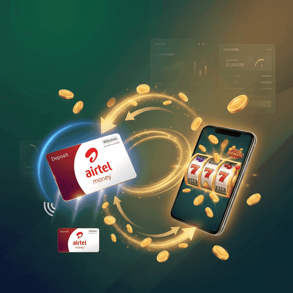 Airtel Money casino deposit Kenya smartphone STK USSD