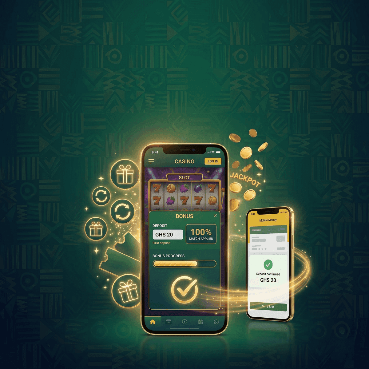 Free spins mobile casino Kenya smartphone KES bonuses