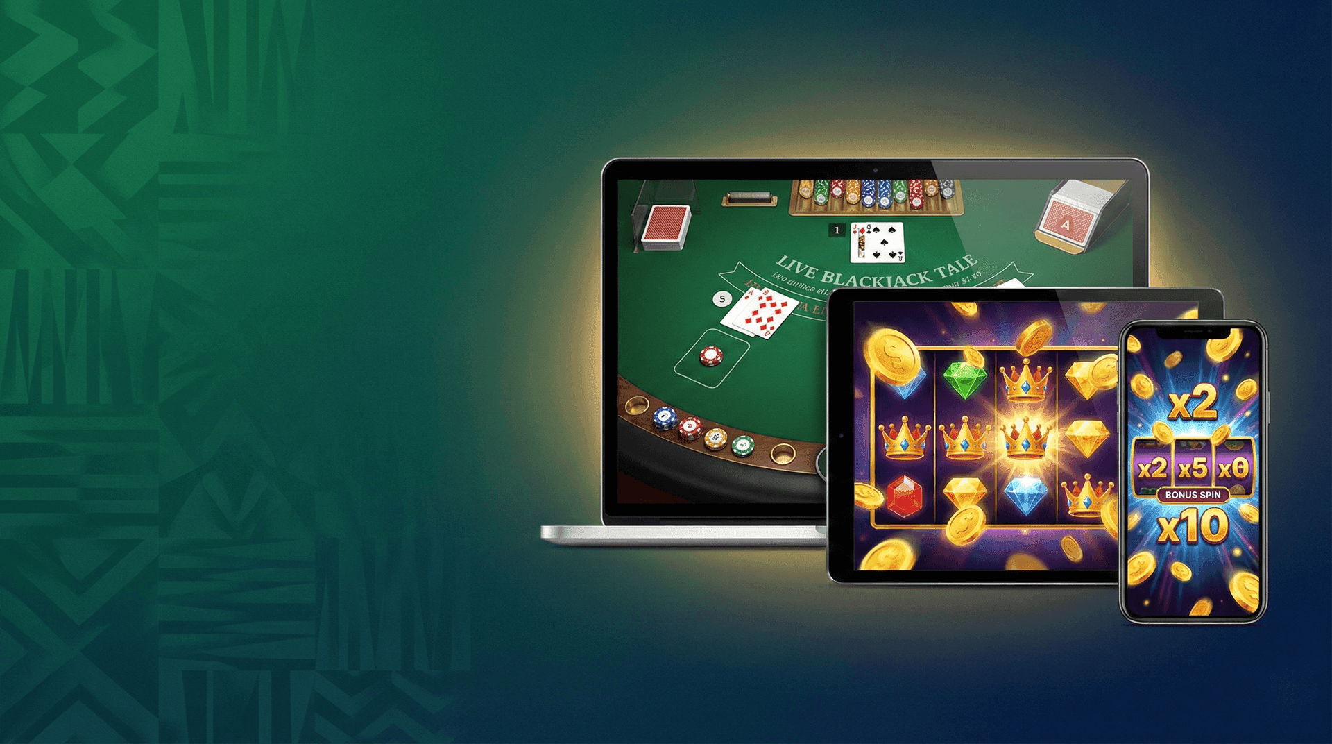 Best online casino Kenya real money interface showing slots and table games