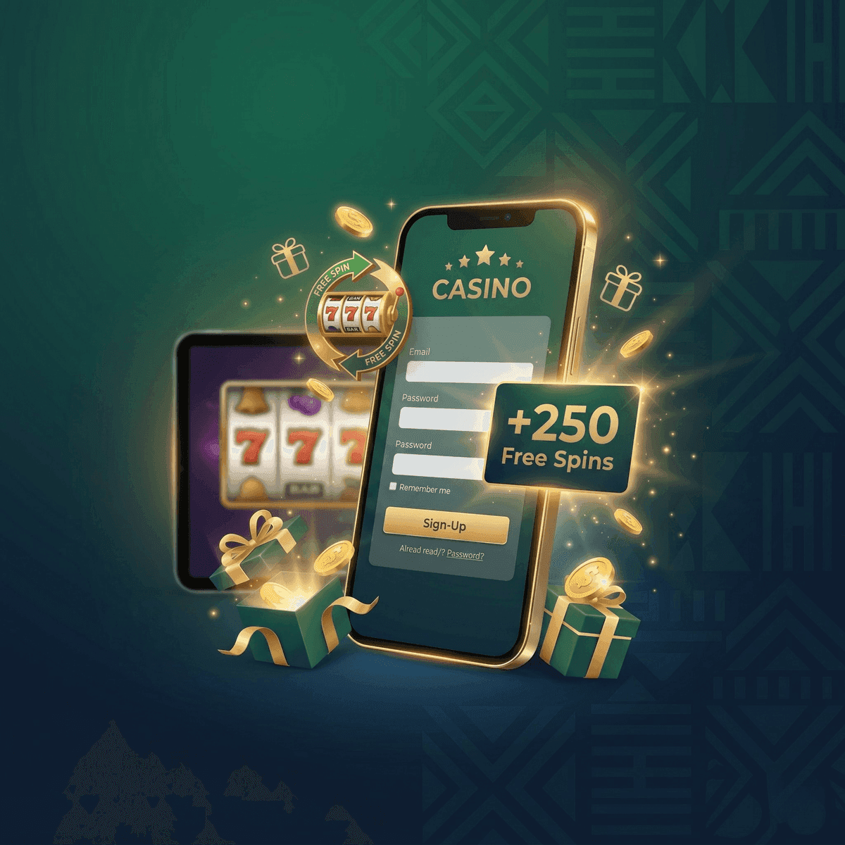 Sign up bonus mobile casino Kenya smartphone free registration