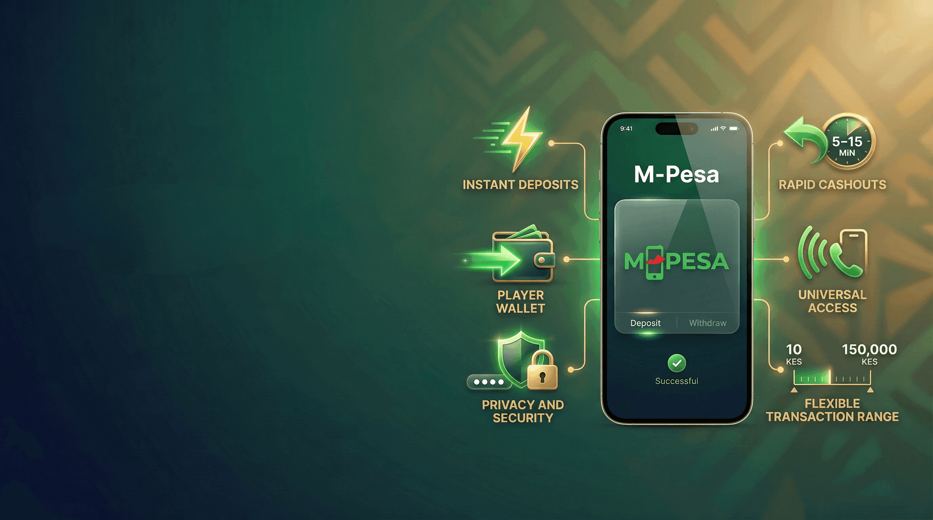 Safaricom M-Pesa STK push deposit Kenya casino cashier 2026