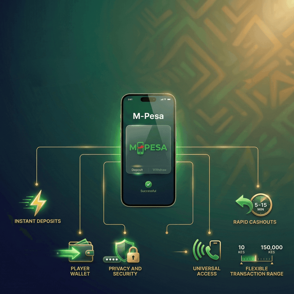 M-Pesa mobile casino deposit Kenya smartphone STK push