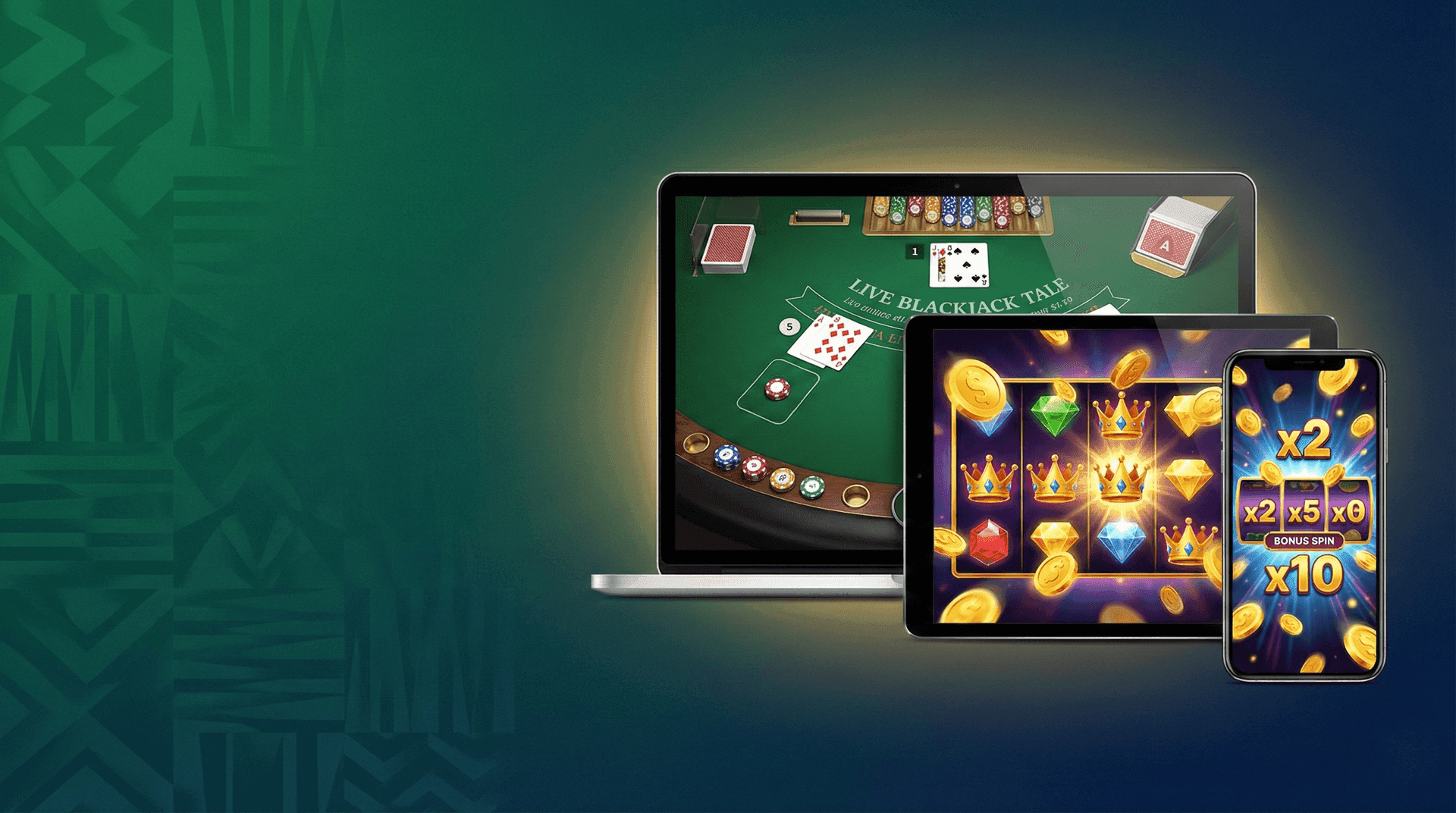 Best online casino Ghana real money interface showing slots and table games