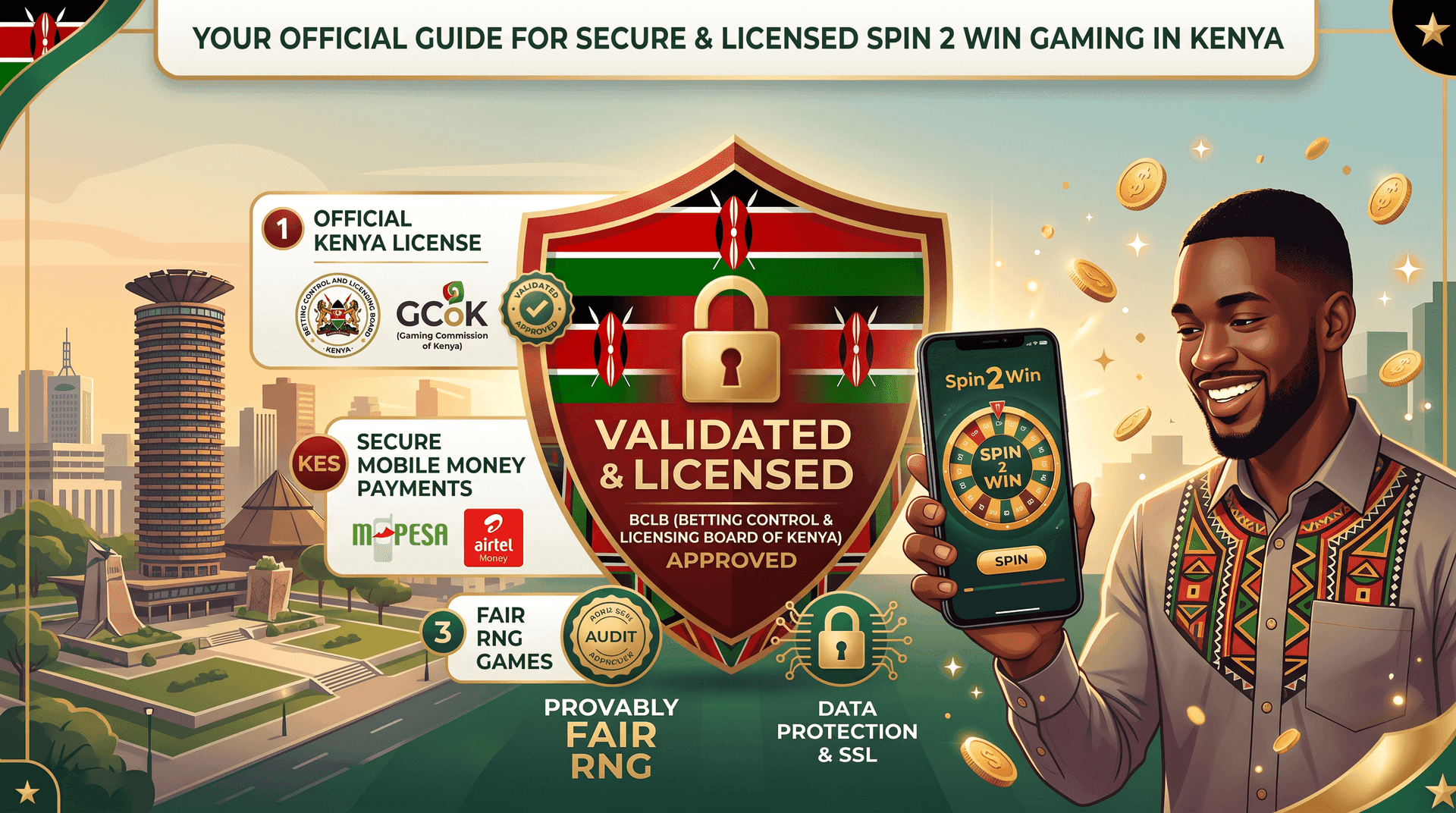 Spin 2 Win casino Kenya 2026 M-Pesa Airtel Money withdrawal