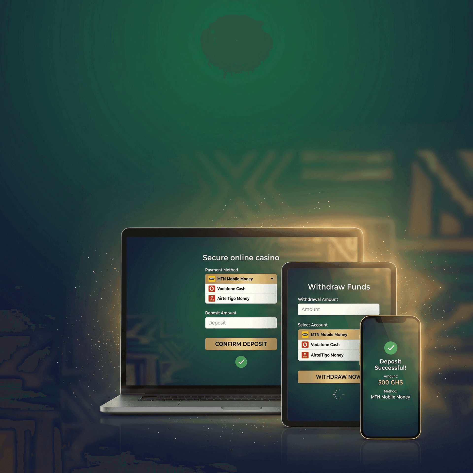 Mobile payment methods Ghana smartphone casino deposits
